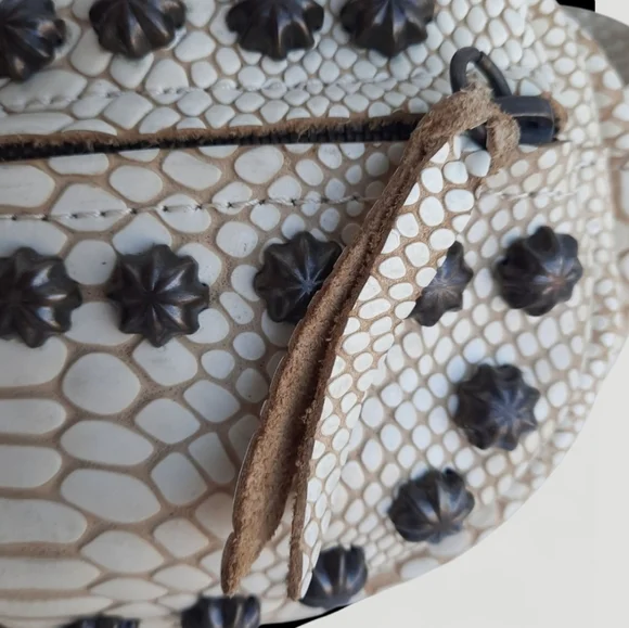 FREEBIRD Cobra Stud Waist Sling Bag Leather Fanny Pack Bum Belt Biker Punk Snake - Picture 3 of 11